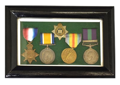 Lot 460 - British First World War Medal trio to Private Fred Slade, Devonshire Regiment