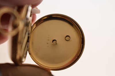 Lot Baume, Geneve - Early 20th century 18K yellow metal open face fob watch