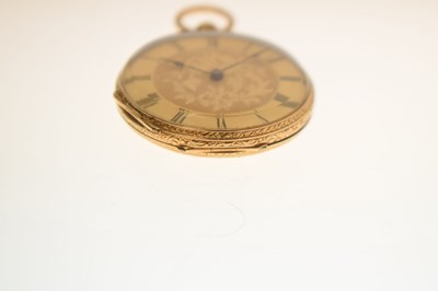 Lot Baume, Geneve - Early 20th century 18K yellow metal open face fob watch