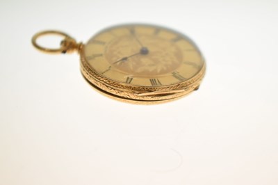 Lot Baume, Geneve - Early 20th century 18K yellow metal open face fob watch