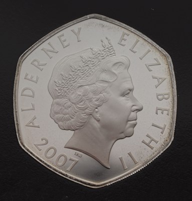 Lot 324 - Aldernay - Elizabeth II silver proof five-pound coin, 2007