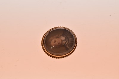 Lot 31 - Cromwellian Interest - Double-sided diamond enamelled portrait miniature pendant