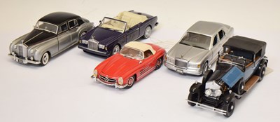 Lot 501 - Franklin Mint - Group of five precision model diecast model vehicles
