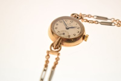 Lot Rolex - Lady's 1950s 'Precision' 9ct gold bracelet watch