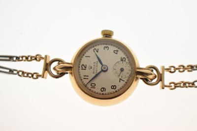 Lot Rolex - Lady's 1950s 'Precision' 9ct gold bracelet watch