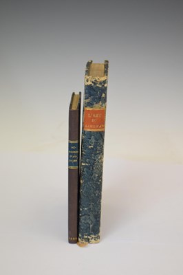 Lot 'L'Art du Limonadier', first edition 1804, and 'Mémoires D'Audiger', first edition 1869