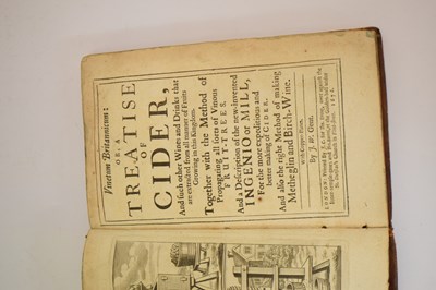 Lot J.W. Gent [John Worlidge], 'Vinetum Britannicu; or, a Treatise of Cider, first edition, 1676