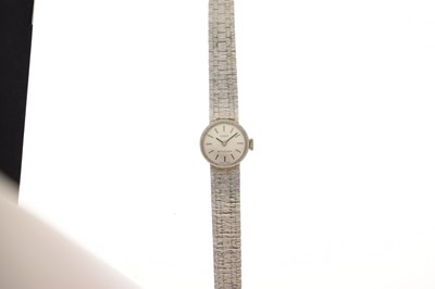Lot Tissot - Lady's Stylist 9ct white gold bracelet watch, ref. 76055