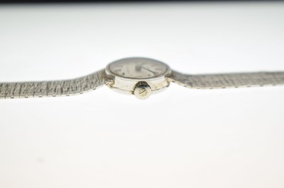 Lot Tissot - Lady's Stylist 9ct white gold bracelet watch, ref. 76055