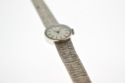Lot Tissot - Lady's Stylist 9ct white gold bracelet watch, ref. 76055
