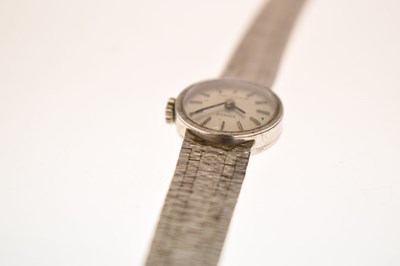 Lot Tissot - Lady's Stylist 9ct white gold bracelet watch, ref. 76055