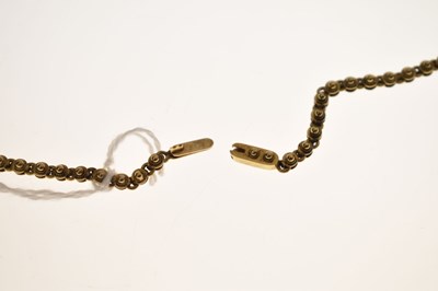Lot Edwardian seed pearl and diamond unmarked yellow metal necklace
