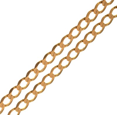 Lot 119 - 9ct gold filed curb link chain