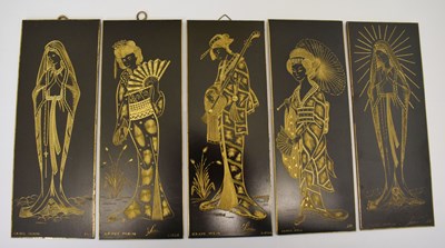 Lot 362 - Mario Secci (Contemporary) - Group of five engraved panels