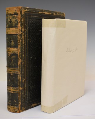 Lot 360 - Late 19th century Morocco-bound armorial scrap book