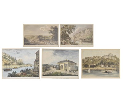 Lot 519 - Two late 18th century hand coloured aquatints of Clifton and Hotwells
