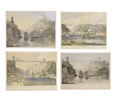 Lot 516 - Four 19th century lithographs / engravings of the Clifton Suspension Bridge