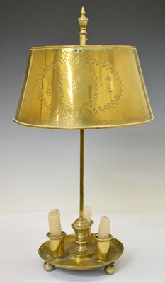 Lot 307 - 19th / early 20th century brass adjustable reading lamp
