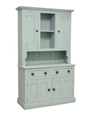 Lot 594 - Light blue painted wooden dresser