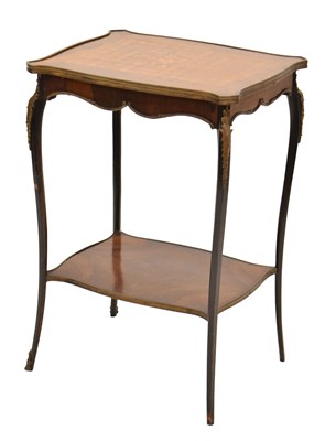 Lot 763 - Late 19th century French rosewood and marquetry occasional table