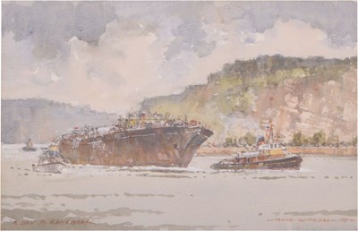 Lot 462 - Frank Winston Shipsides (1908-2005) - Watercolour - A Day to Remember