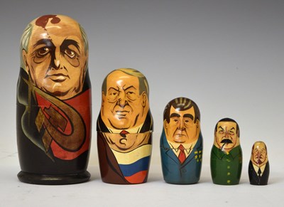 Lot 204 - Nest of wooden Matryoshka dolls