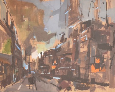Lot 704 - John F. Palmer (Bristol Savages / 1904 Arts) 1939-2021 - Acrylic - Railway Locomotives