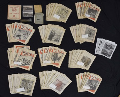 Lot 296 - Large collection of 'The War Illustrated' magazine, and other war ephemera