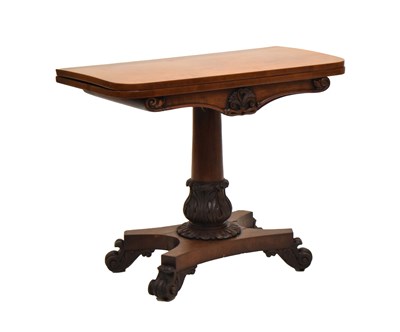 Lot 568 - Early Victorian mahogany foldover card table