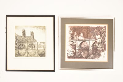 Lot 489 - Two signed limited edition prints of Prebend's Bridge, Durham