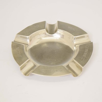 Lot 79 - Elizabeth II silver ashtray with W.D.& H.O. Wills Award 1966 engraving