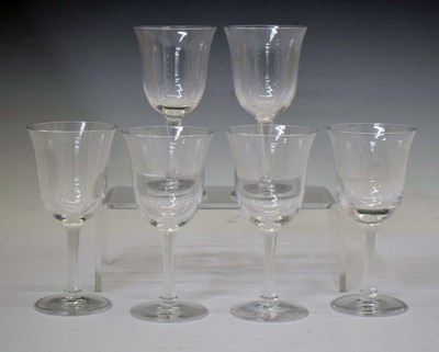 Lot 354 - Lalique - Set of six 'Barsac' wine glasses