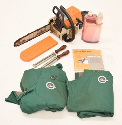 Lot 597 - Stihl 018c petrol chainsaw and accessories