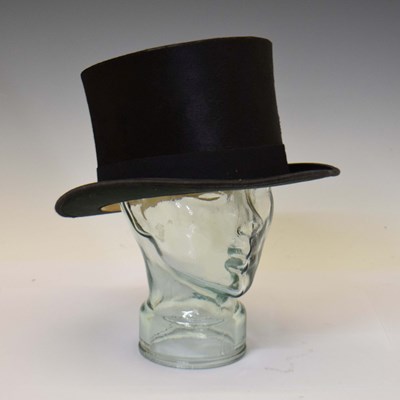 Lot 200 - Vintage black felt top hat by R.W. Forsyth, Glasgow & Edinburgh