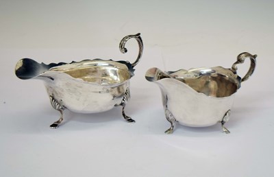 Lot 99 - Two silver sauceboats