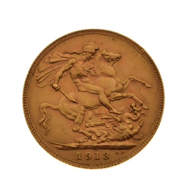 Lot 125 - George V Perth Mint gold sovereign, 1913