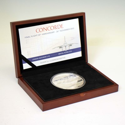 Lot 144 - Limited Edition Silver Proof 5oz Concorde ingot