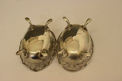 Lot Set of four George V silver bonbon dishes