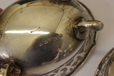 Lot Set of four George V silver bonbon dishes