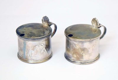 Lot 83 - Pair of Elizabeth II silver mustard pots