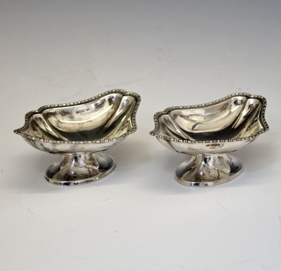 Lot 82 - George V pair of silver pedestal dishes
