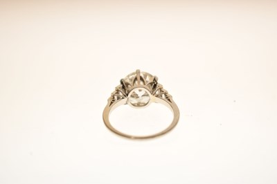 Lot Art Deco diamond unmarked platinum ring