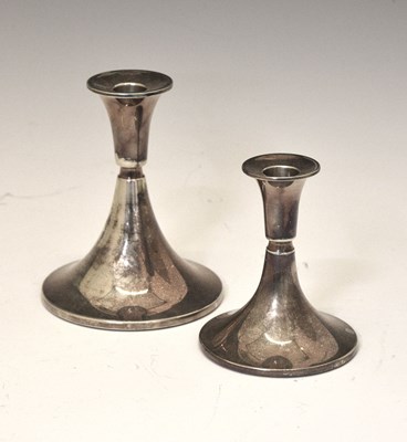 Lot 117 - David Andersen - Graduated match pair of candlesticks