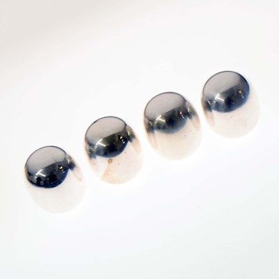 Lot 502 - Set of four Danish silver plated 'Super Egg' drink coolers
