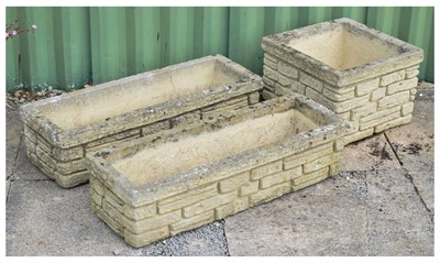 Lot 833 - Three Sandford Stone garden planters