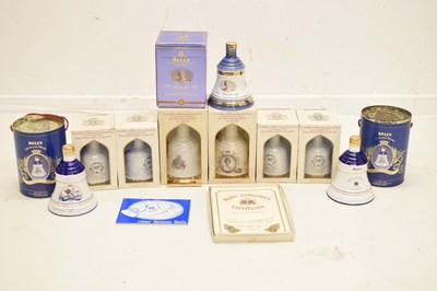 Lot 336 - Collection of nine Arthur Bell & Sons Bell's Old Scotch whisky in commemorative royal decanters