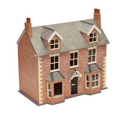 Lot 319 - Scratch-built Victorian-style dolls house with furniture
