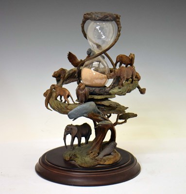 Lot 220 - Franklin Mint for Conservation International - 'Guardians of the World' hour glass by Steven Lord