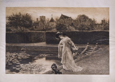 Lot After Herbert Thomas Dicksee, (1862-1942) - Etching - 'The Wishing Pool'