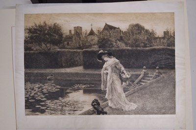 Lot After Herbert Thomas Dicksee, (1862-1942) - Etching - 'The Wishing Pool'